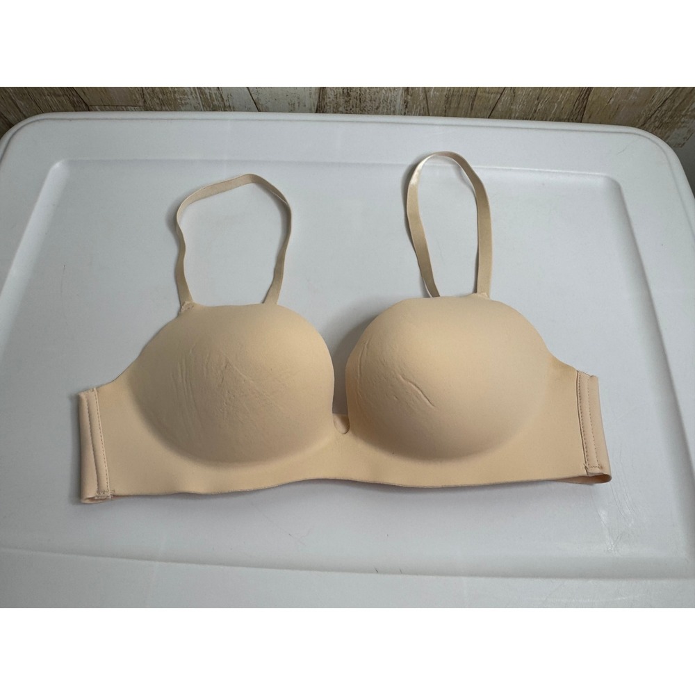Sophie B 36B Beige Push‎ Up Bra NO-UNDERWIRE Wireless T-Shirt Bra